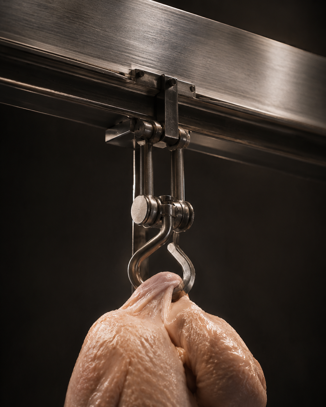 Secure stainless poultry handling hook